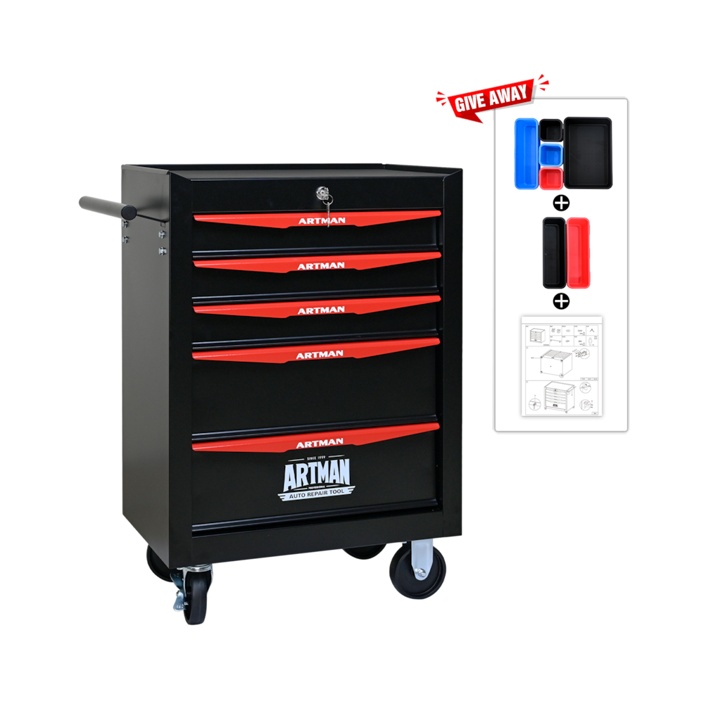 5-Drawer Mobile Tool Storage Cabinet SC010_4Dock